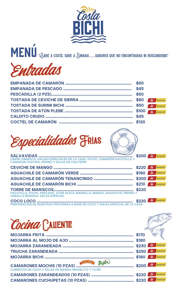 Costa BICHI - Menu 01